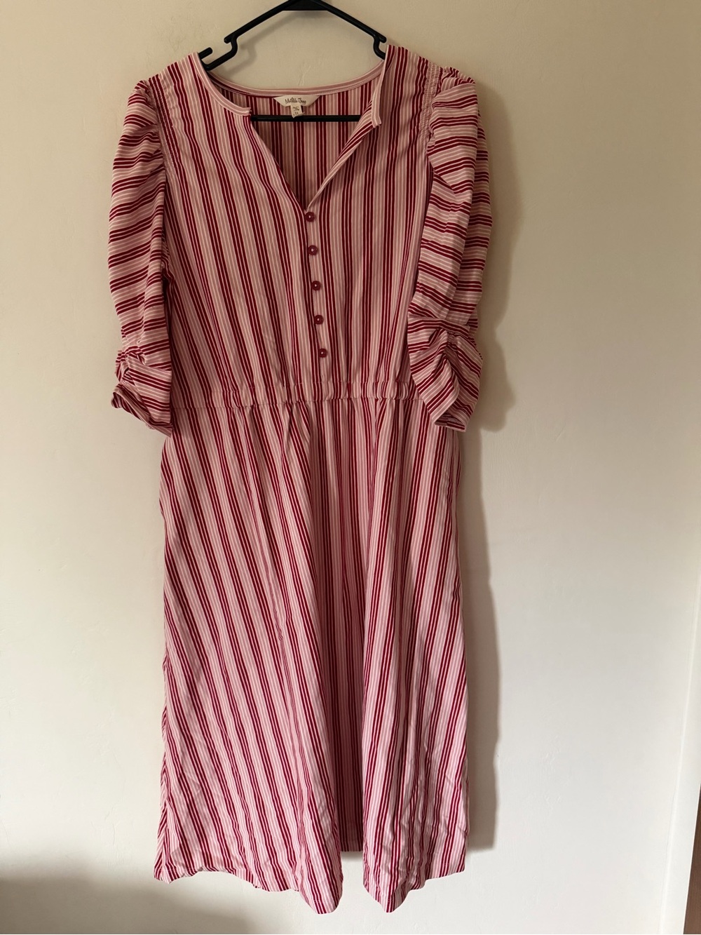 Matilda Jane Heart to Heart McIntosh Red Striped Knit Dress with Pockets - Picture 3 of 7